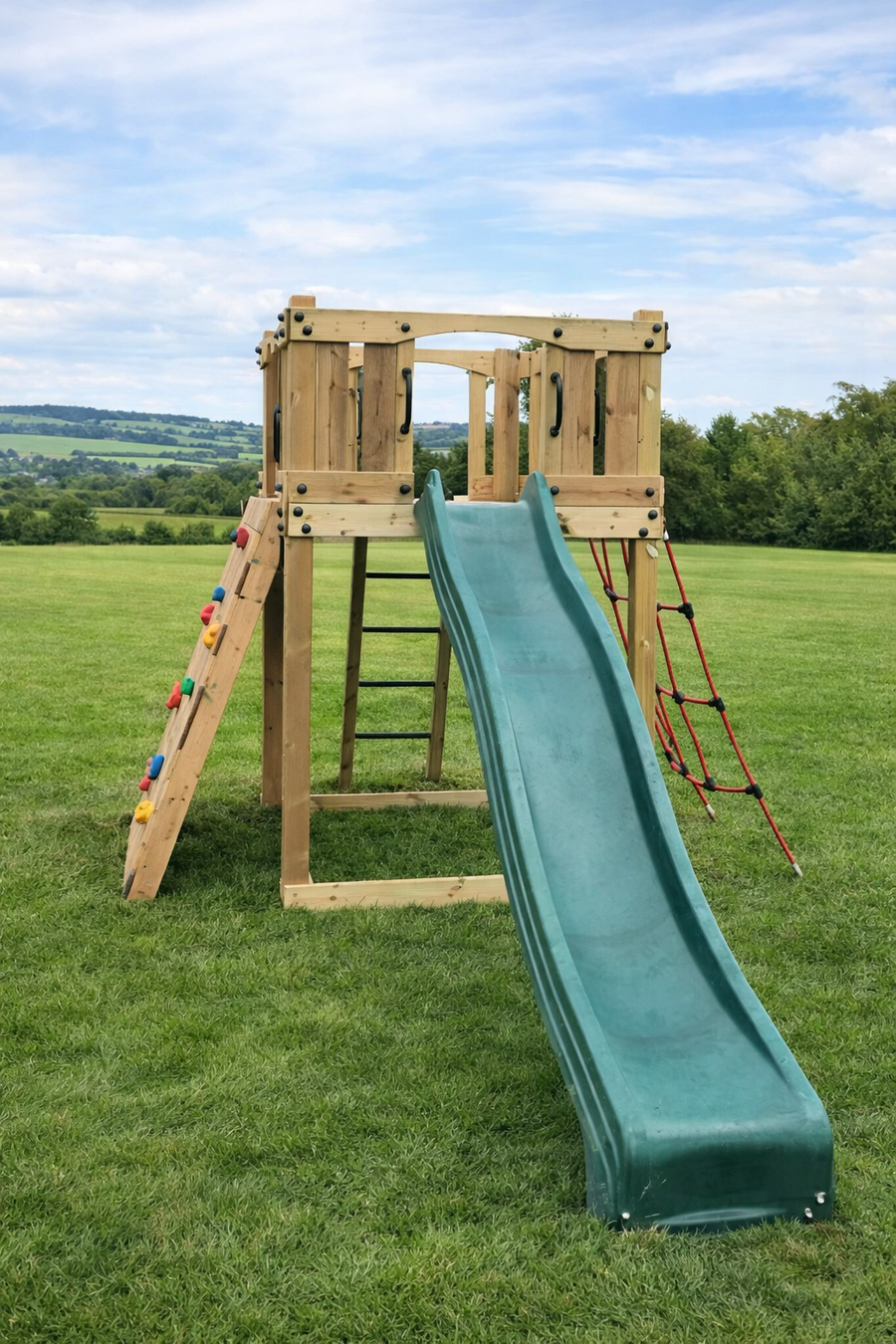 Active Climb ‘n’ Slide Tower with ladder, climbing wall and net