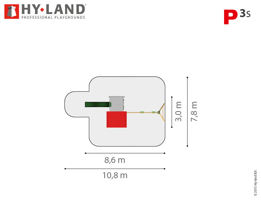 Hy-land P3S Climbing Frame with Swing Module