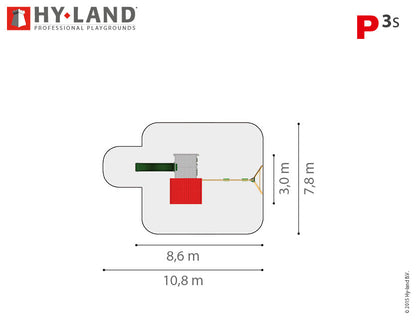 Hy-land P3S Climbing Frame with Swing Module
