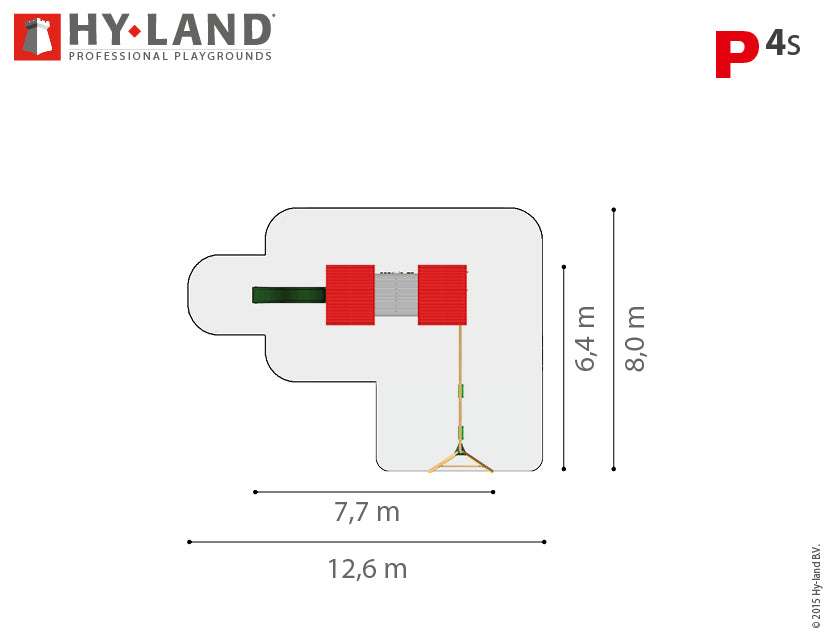 Hy-land P4S Climbing Frame with Swing Module