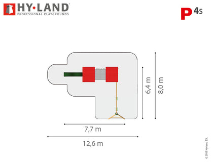 Hy-land P4S Climbing Frame with Swing Module