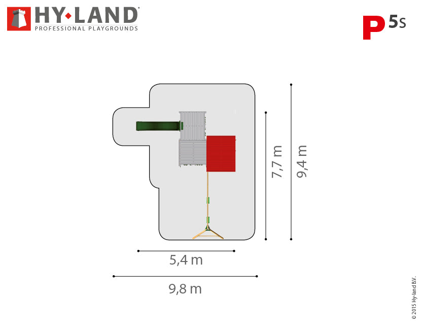 Hy-land P5S Climbing Frame with Swing Module