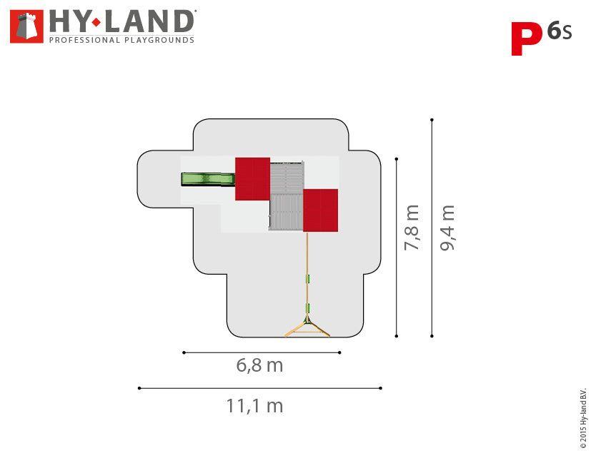 Hy-land P6S Climbing Frame with Swing Module