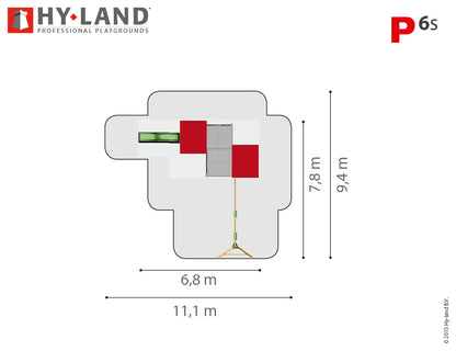 Hy-land P6S Climbing Frame with Swing Module