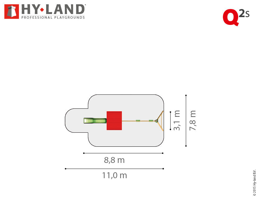 Hy-land Q2S Climbing Frame with Swing Module