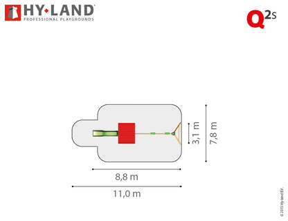 Hy-land Q2S Climbing Frame with Swing Module
