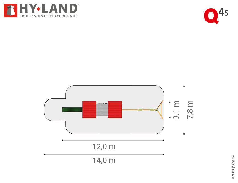 Hy-land Q4S Climbing Frame with Swing Module