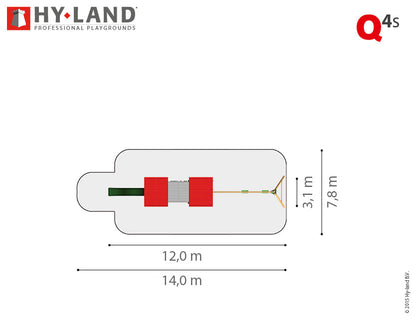 Hy-land Q4S Climbing Frame with Swing Module