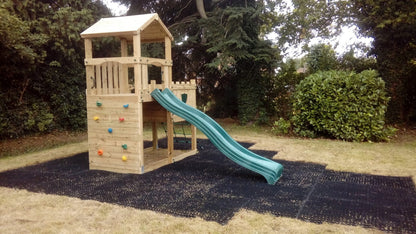 Wigmore Tower with slide, ladder, climbing walls, net