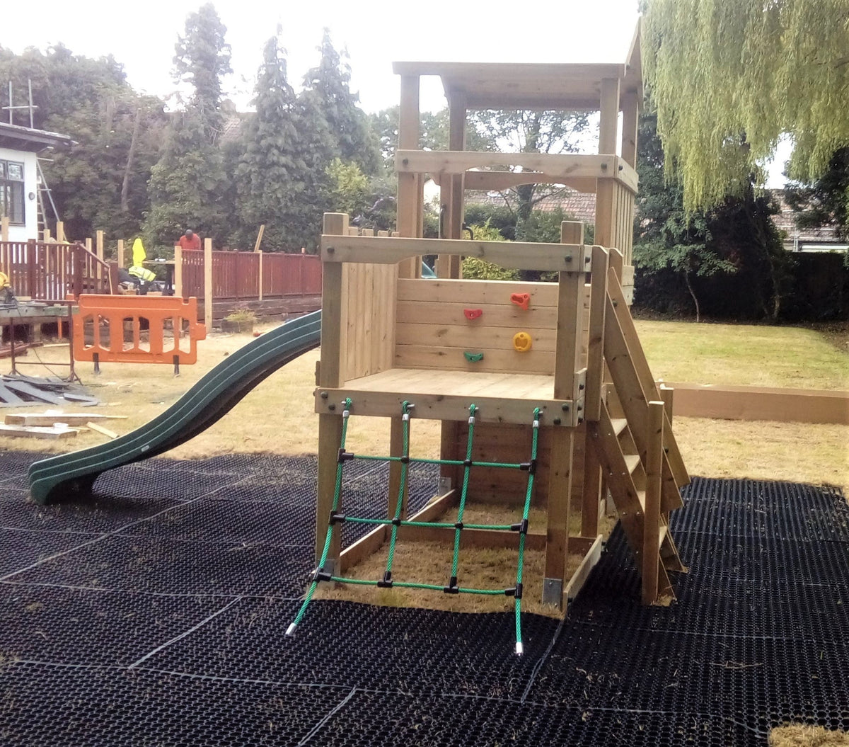 Wigmore Tower with slide, ladder, climbing walls, net
