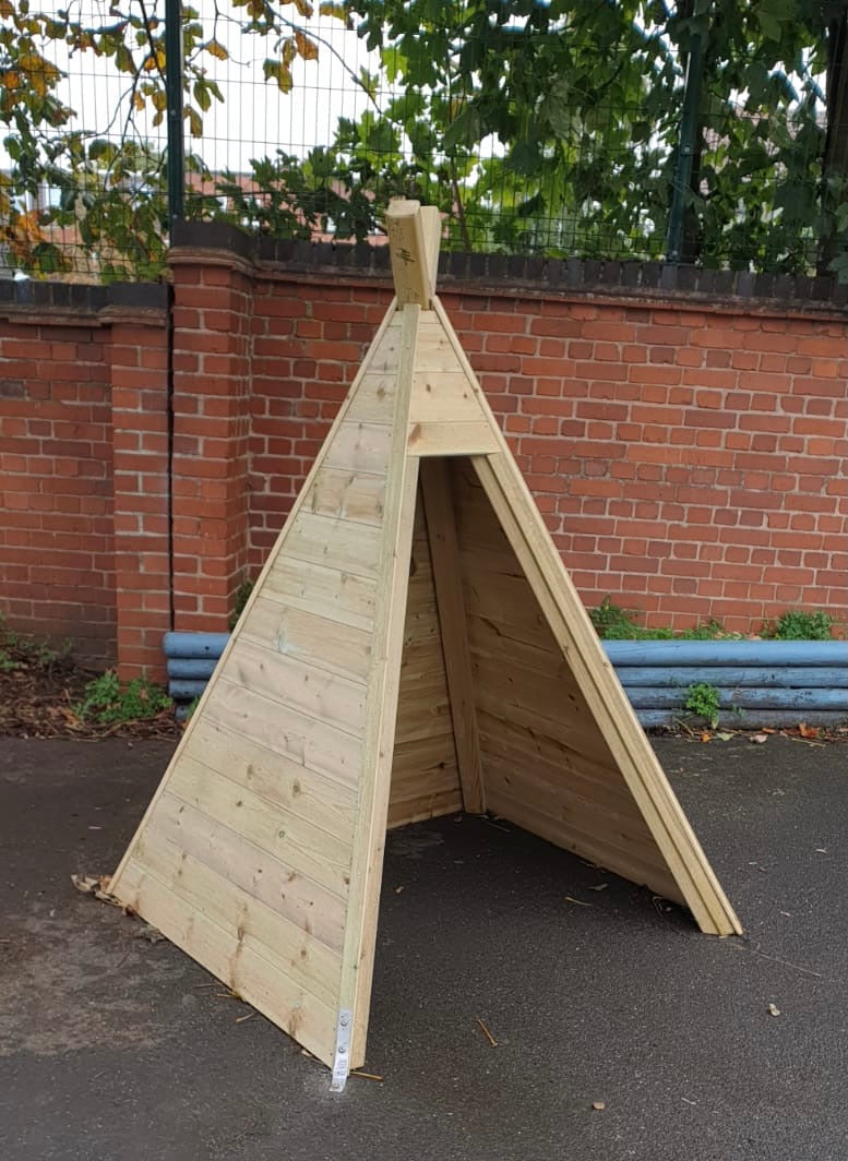 Active Wooden Tipi Play Structure – 1.4m x 1.4m
