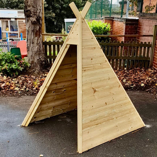 Active Wooden Tipi Play Structure – 1.4m x 1.4m
