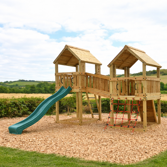 ACTIVE Hopton towers – 1.5 and 1.2m platform height, with slide, 3 accessories