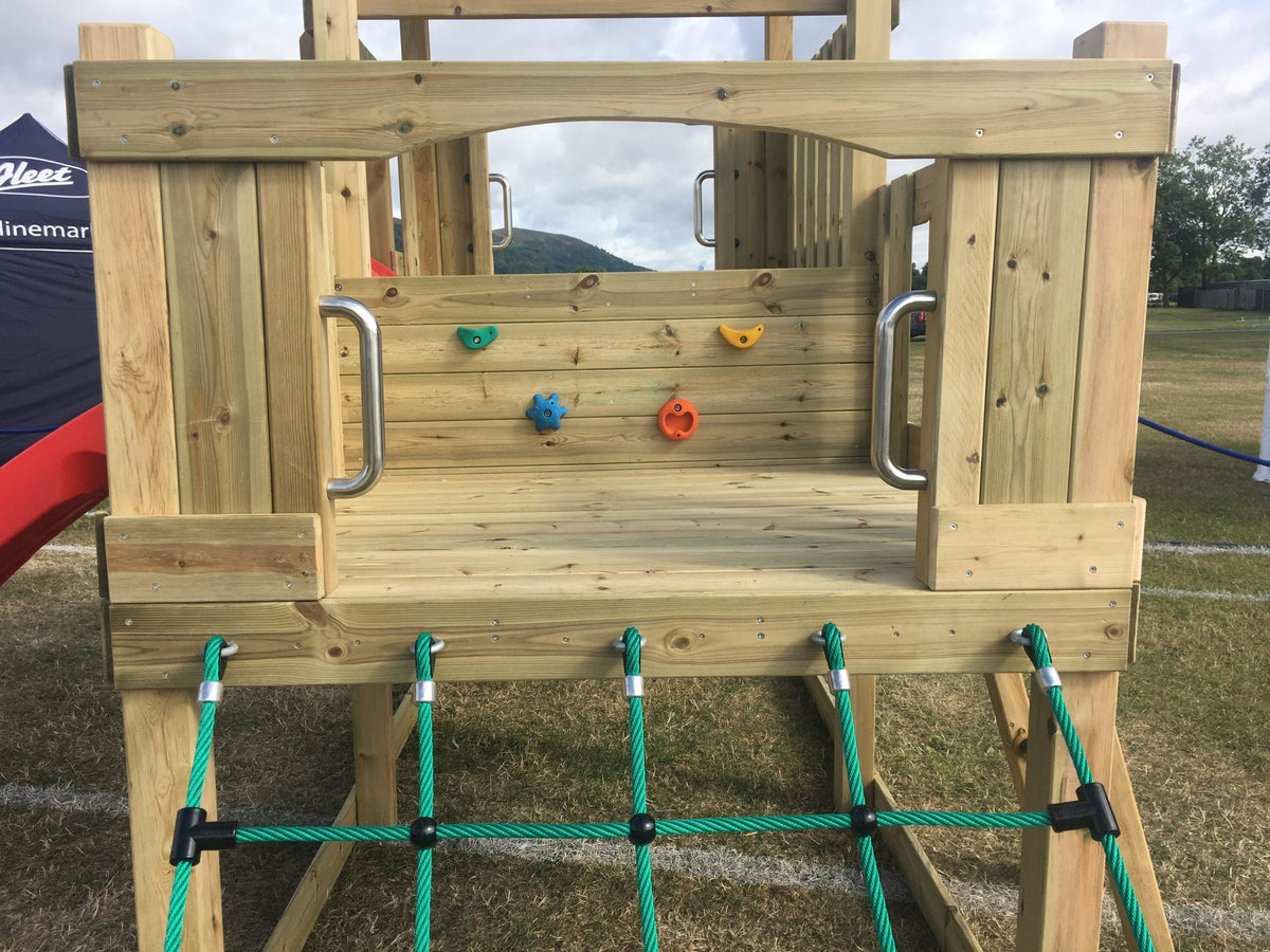 Wigmore Tower with slide, ladder, climbing walls, net