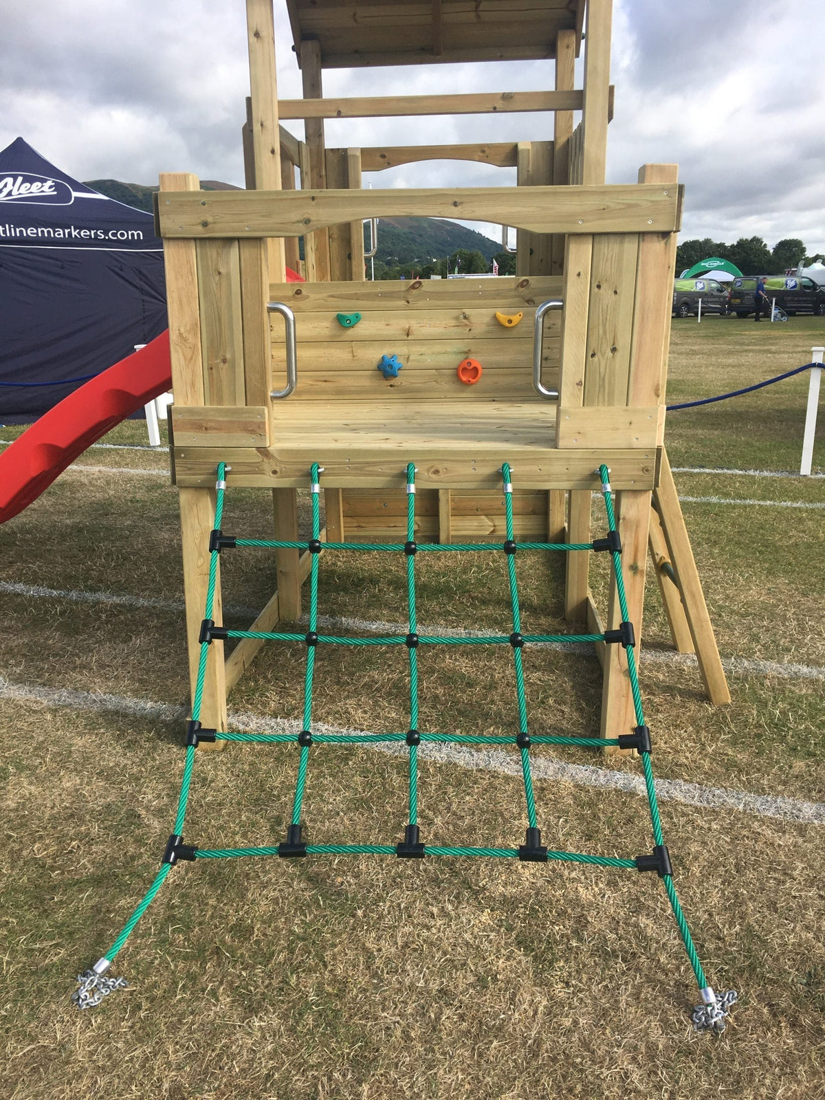 Wigmore Tower with slide, ladder, climbing walls, net