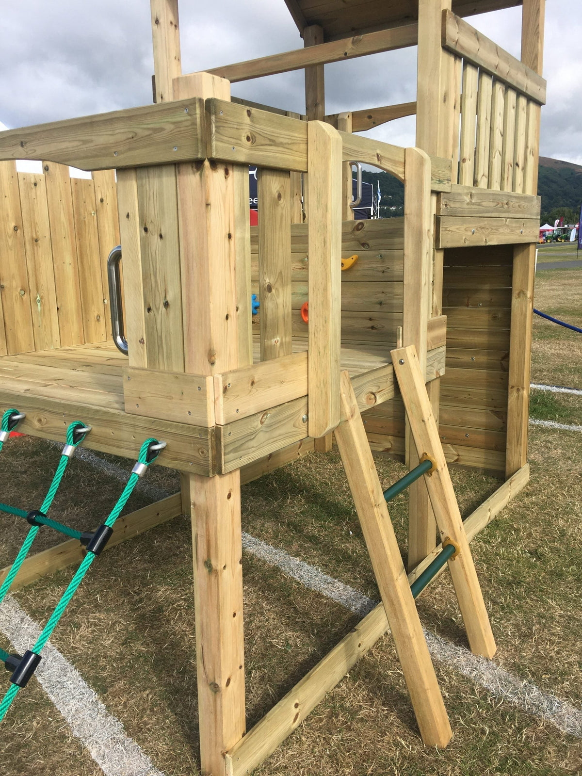 Wigmore Tower with slide, ladder, climbing walls, net