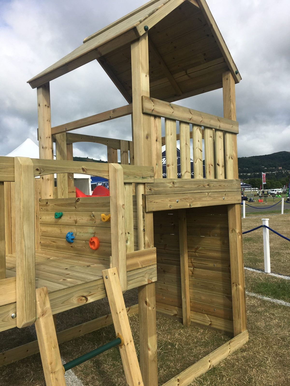 Wigmore Tower with slide, ladder, climbing walls, net