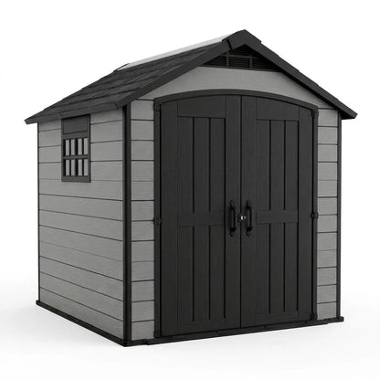 Keter 7.5’x11’ Premier Heavy Duty Plastic Shed Grey