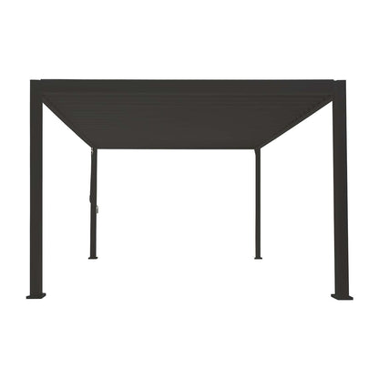 3m x 3m Square Aluminium Louvered Pergola – Grey