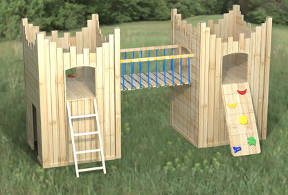 “Active” Double Castle. 125cm platform height. Ideal for commercial playgrounds