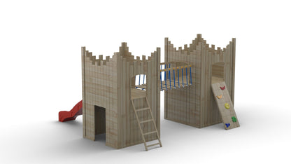 “Active” Double Castle. 125cm platform height. Ideal for commercial playgrounds