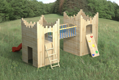 “Active” Double Castle. 125cm platform height. Ideal for commercial playgrounds