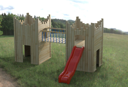 “Active” Double Castle. 125cm platform height. Ideal for commercial playgrounds