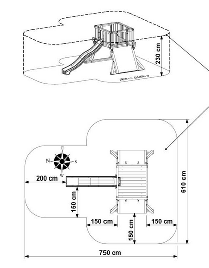 Hy-land Q1 Climbing Frame