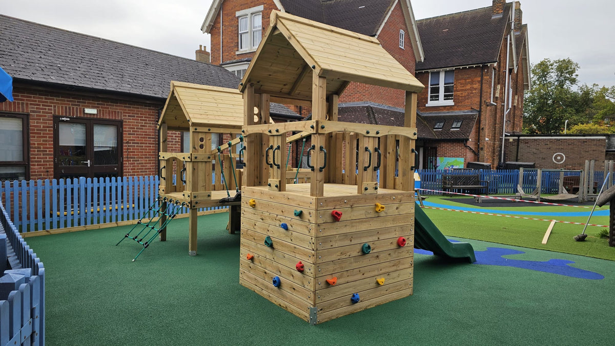 ACTIVE Clifton play tower – Triple platform: 1.2m, 0.9m, 0.6m platform height