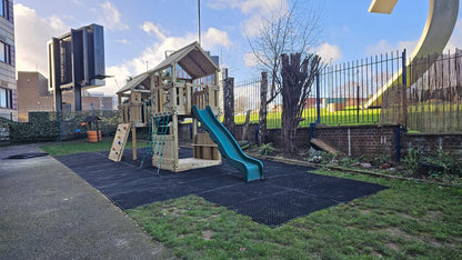 ACTIVE Longtown towers – 140x140cm- 1.5 and 1.2m platform height, with slide, 3 accessories, seating