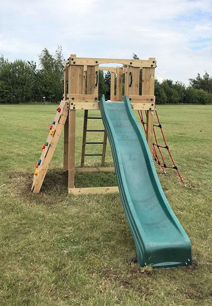 Active Climb ‘n’ Slide Tower with ladder, climbing wall and net