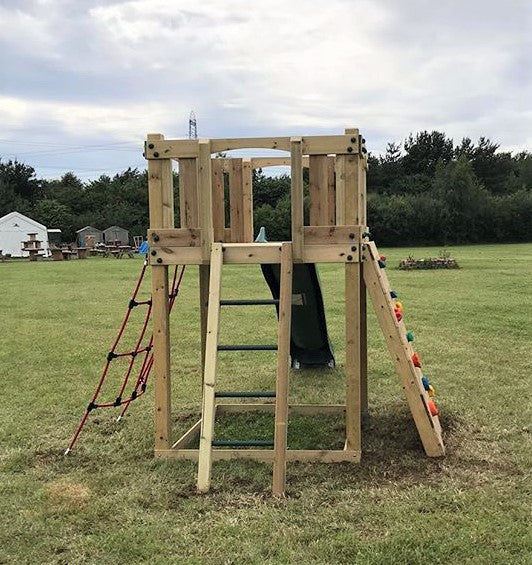 Active Climb ‘n’ Slide Tower with ladder, climbing wall and net