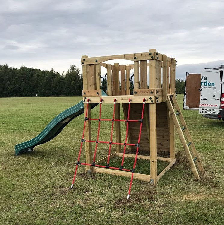 Active Climb ‘n’ Slide Tower with ladder, climbing wall and net
