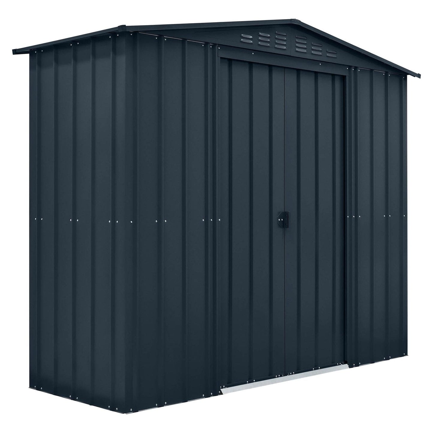 Globel 8 x 3 ft Grey Apex Metal Shed
