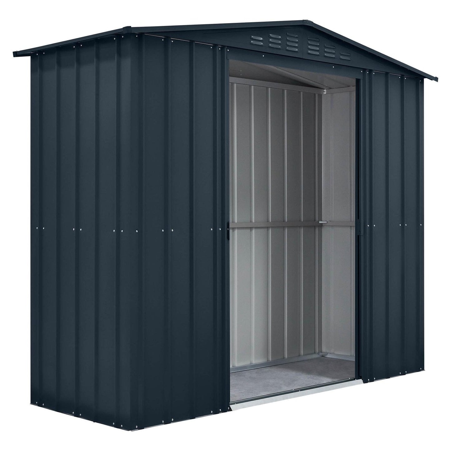 Globel 8 x 3 ft Grey Apex Metal Shed