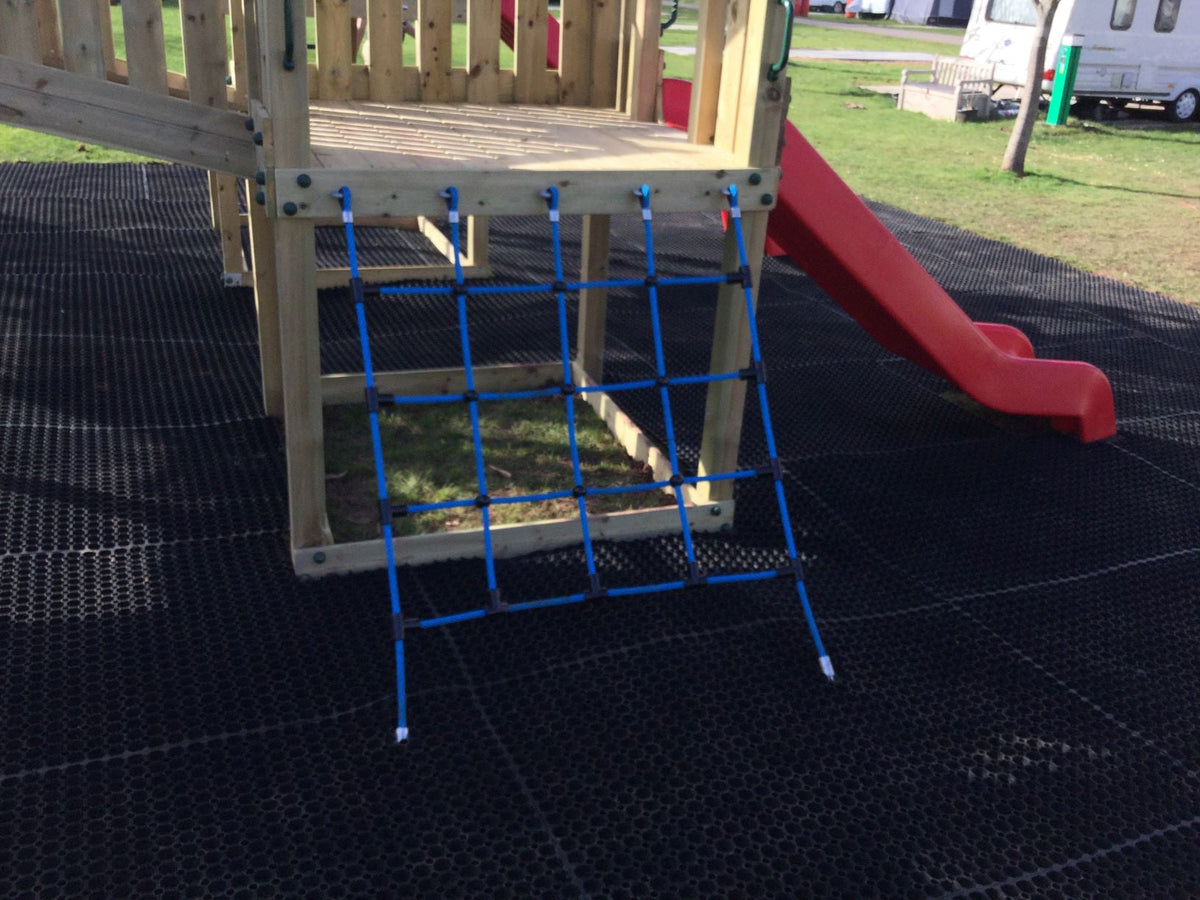 Ludlow Commercial Climbing frame with towers, slides, climbing wall, climber, fireman’s pole and bridges