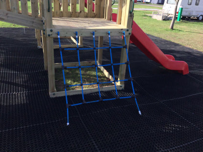 Ludlow Commercial Climbing frame with towers, slides, climbing wall, climber, fireman’s pole and bridges