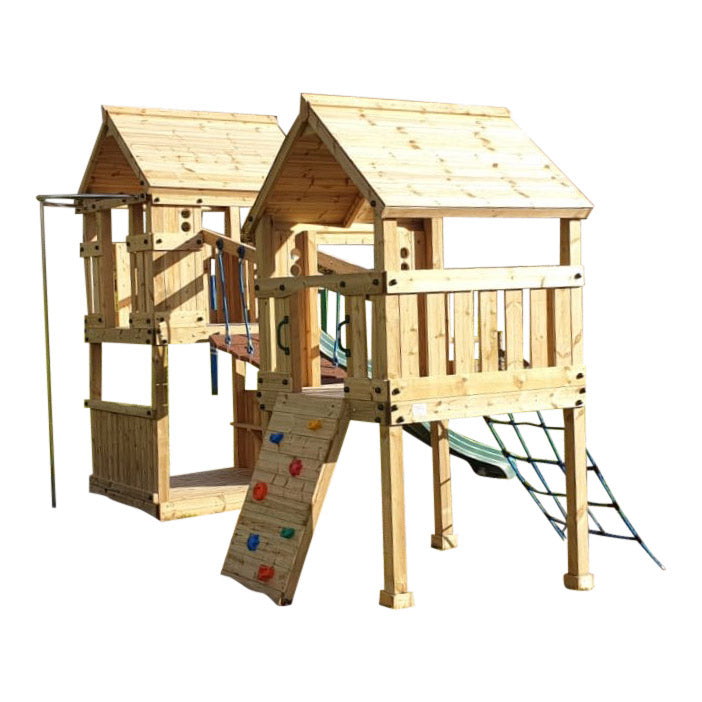ACTIVE Longtown towers – 140x140cm- 1.5 and 1.2m platform height, with slide, 3 accessories, seating