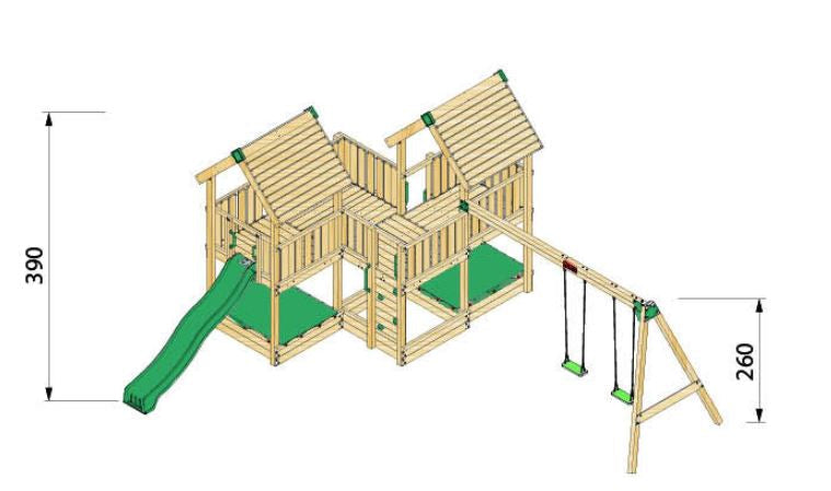 Hy-land P6S Climbing Frame with Swing Module