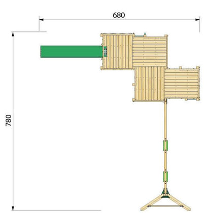 Hy-land P6S Climbing Frame with Swing Module