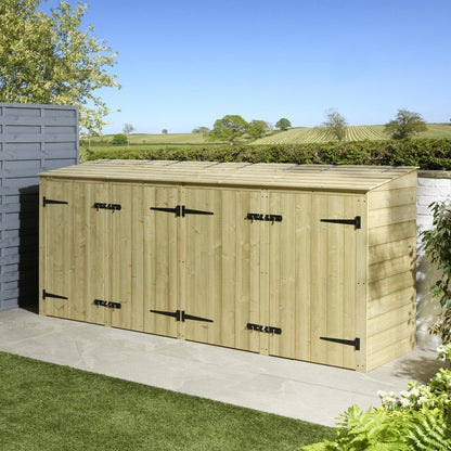 Premier Shiplap Quadruple Bin Store