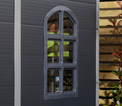 Rowlinson Airevale 4 x 6 ft Dark Grey Plastic Apex Shed