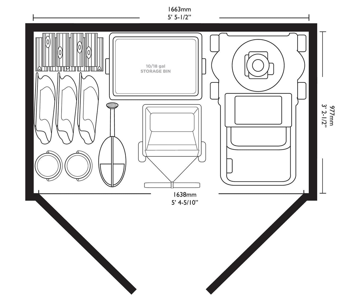 Suncast Moda Stow-Away 6 x 3 ft Storage Shed
