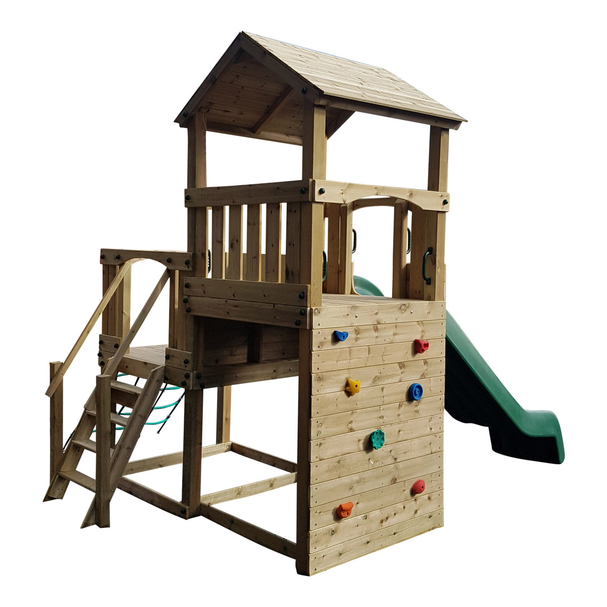 Wigmore Tower with slide, ladder, climbing walls, net